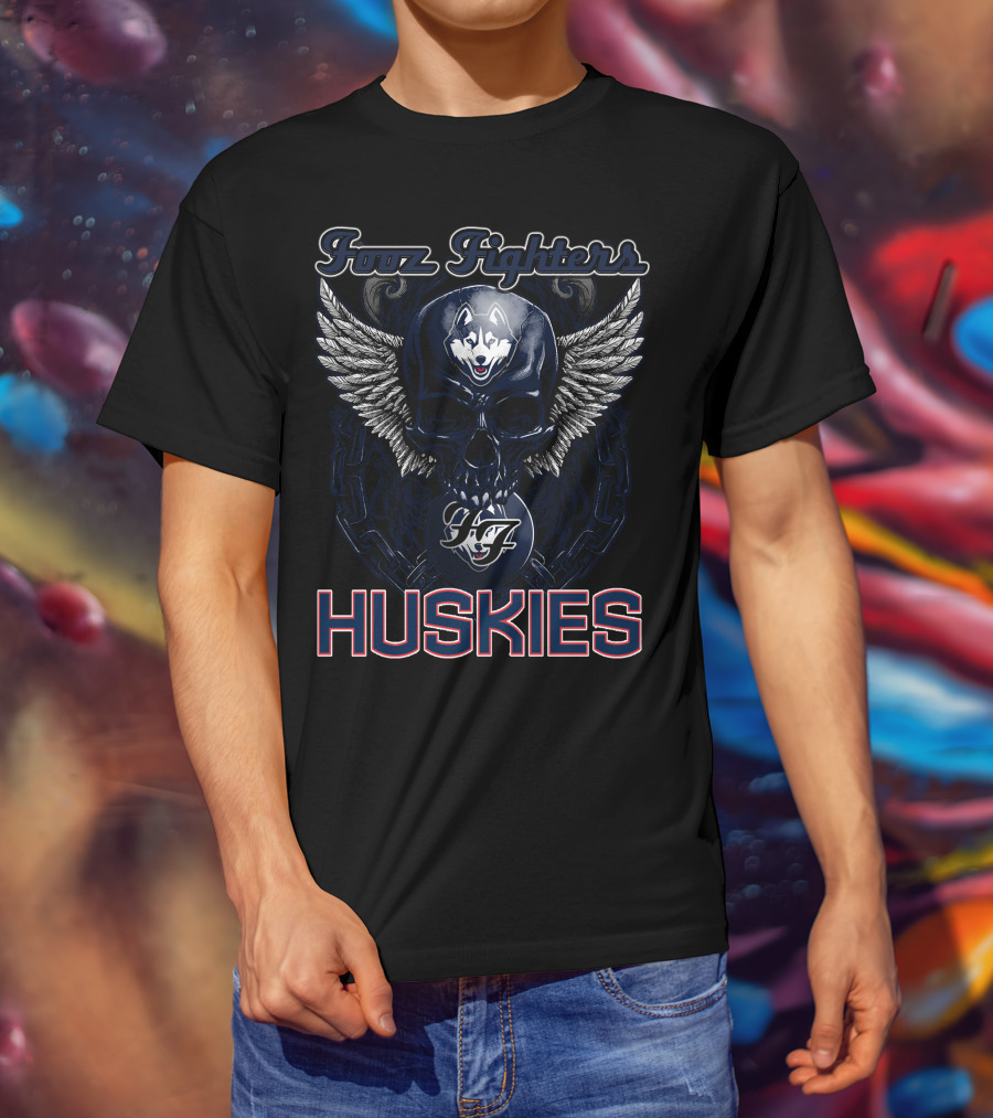 Foo Fighters Huskies Winged Skull T-Shirt