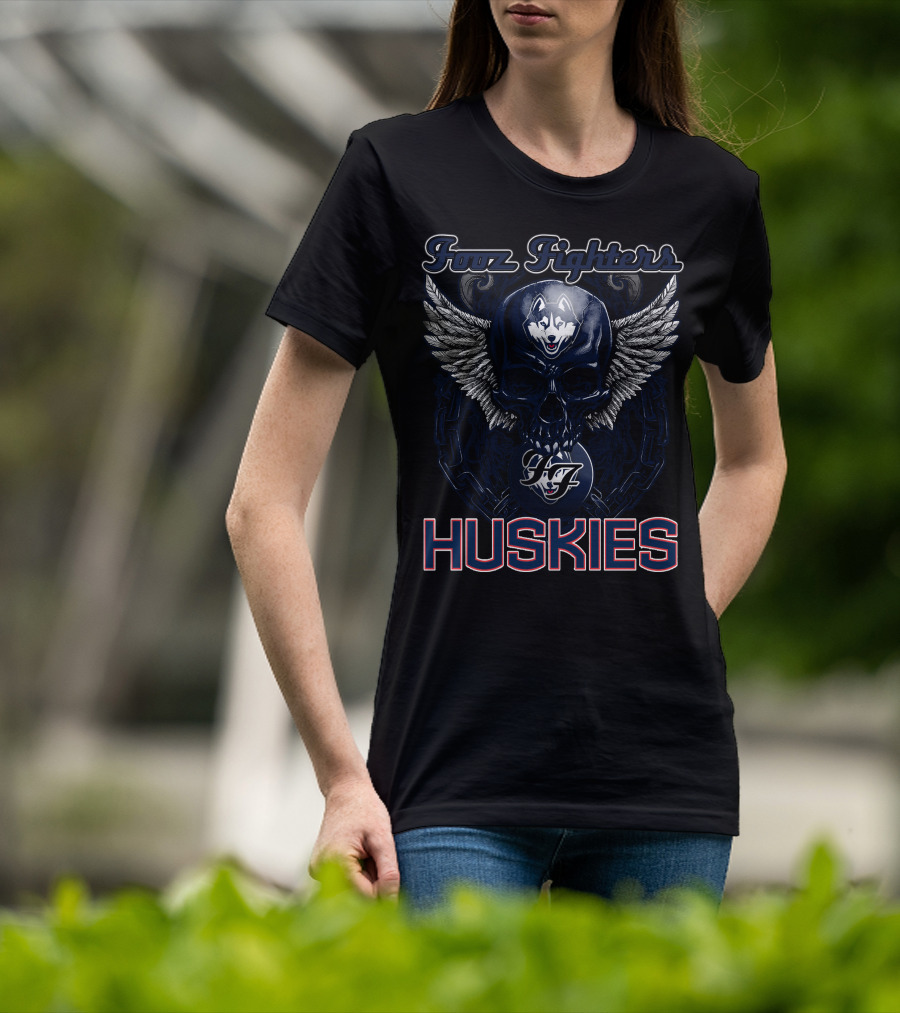 Foo Fighters Huskies Winged Skull T-Shirt