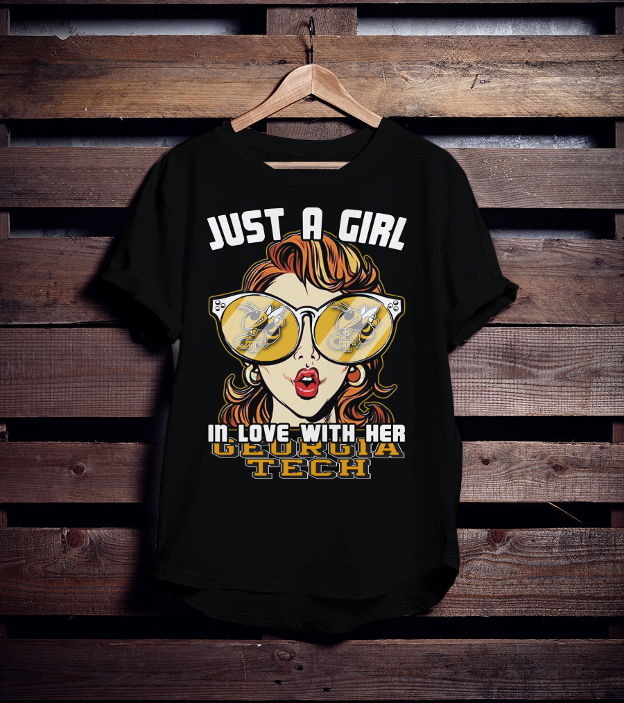 Just A Girl In Love With Her Georgia Tech Yellow Jackets T-Shirt