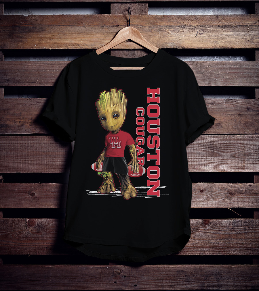 Houston Cougars Groot UH Football Fan T-Shirt