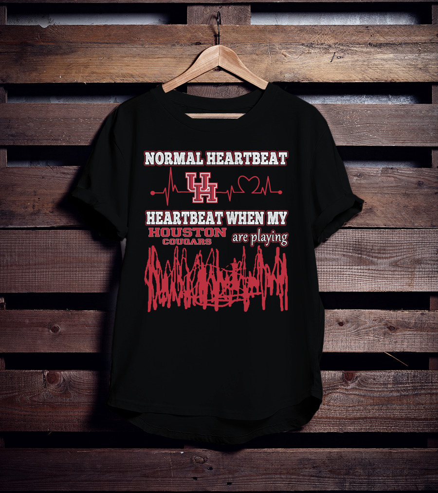 Normal Heartbeat UH Heartbeat When My Houston Cougars Are Playing T-Shirt