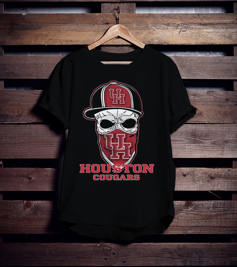 Houston Cougars UH Skull Hat T-Shirt