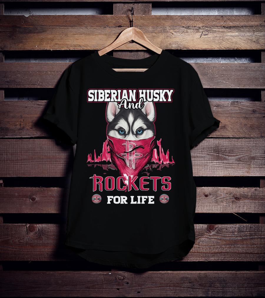 Siberian Husky And Rockets For Life T-Shirt