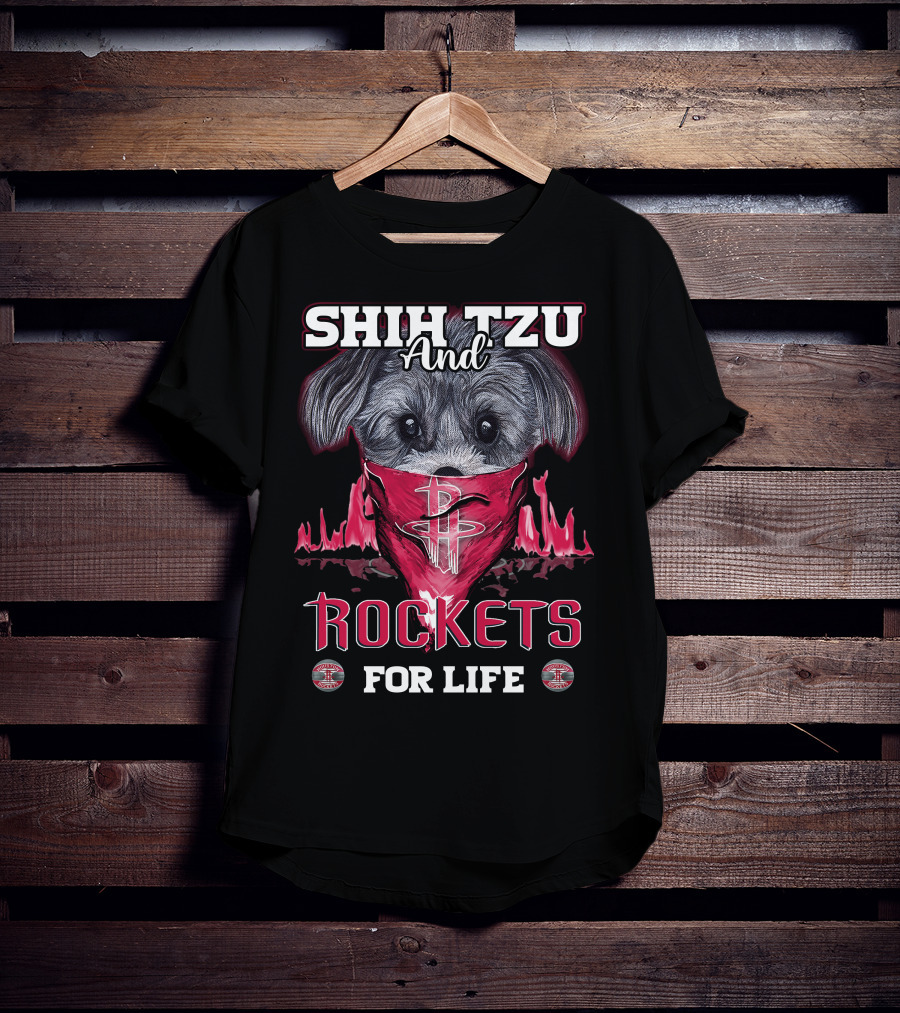Shih Tzu And Rockets For Life T-Shirt