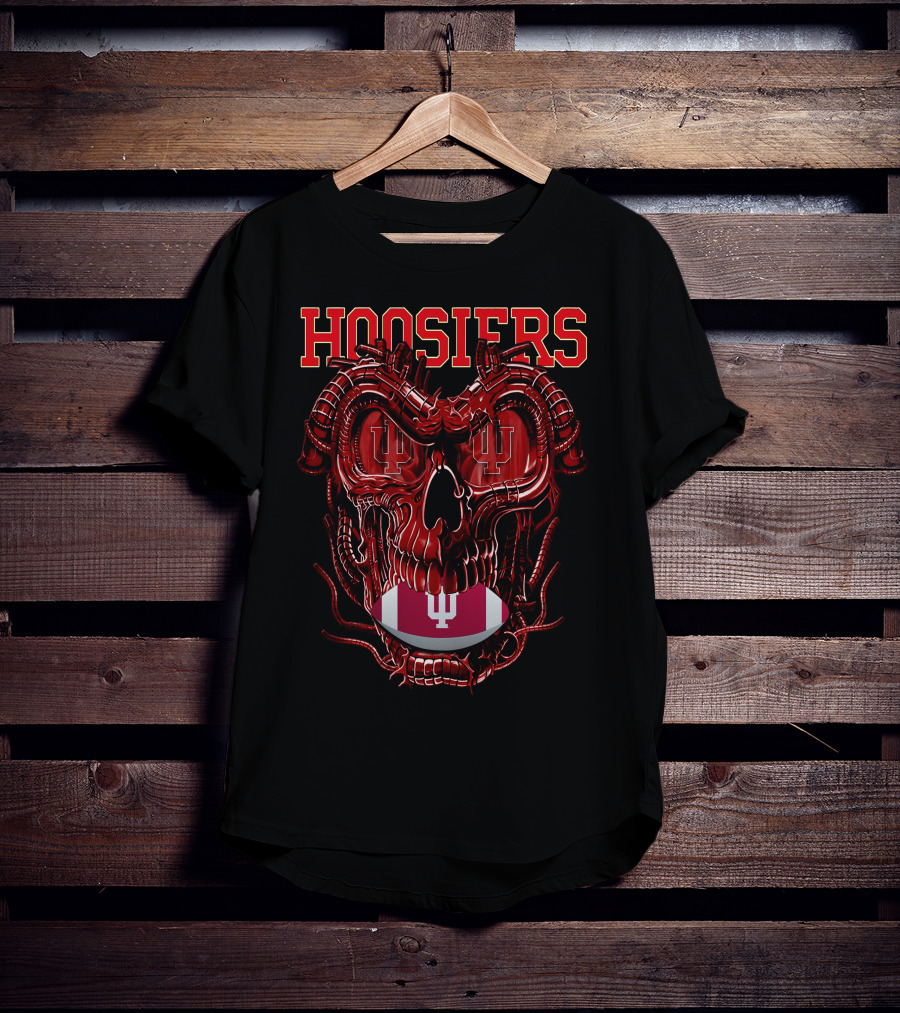 Hoosiers Dragonskull Indiana Football T-Shirt