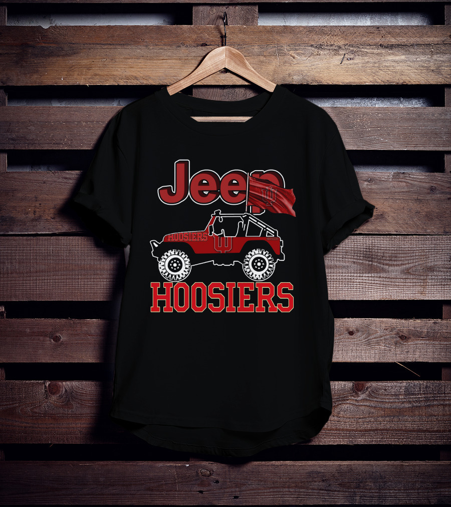 Jeep Indiana Hoosiers Red Flag T-Shirt