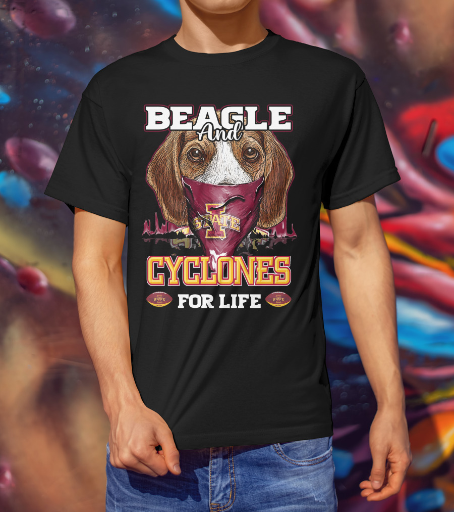 Beagle And Iowa State Cyclones For Life T-Shirt