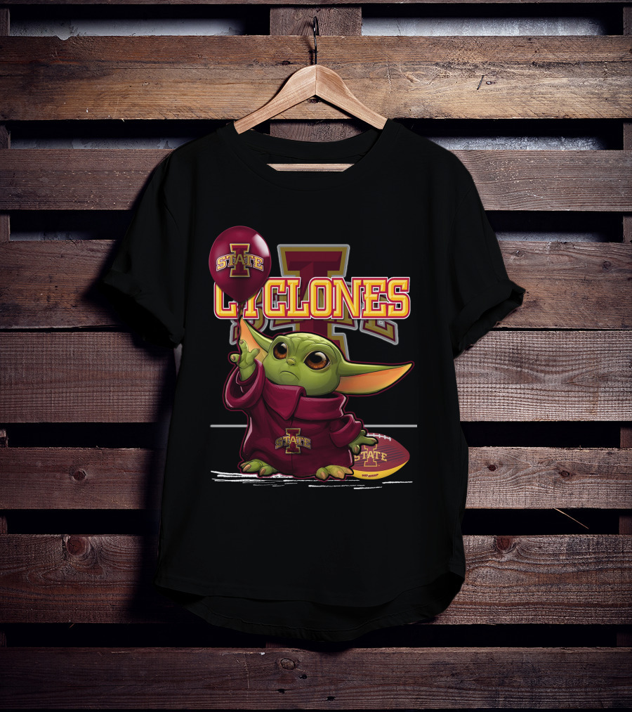 Yoda Iowa State Cyclones Football Fan Gear T-Shirt