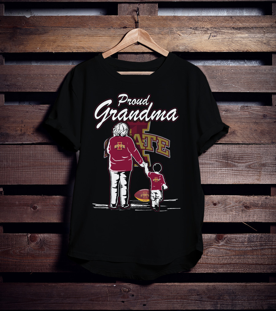 Proud Grandma Iowa State Cyclones Football Family T-Shirt