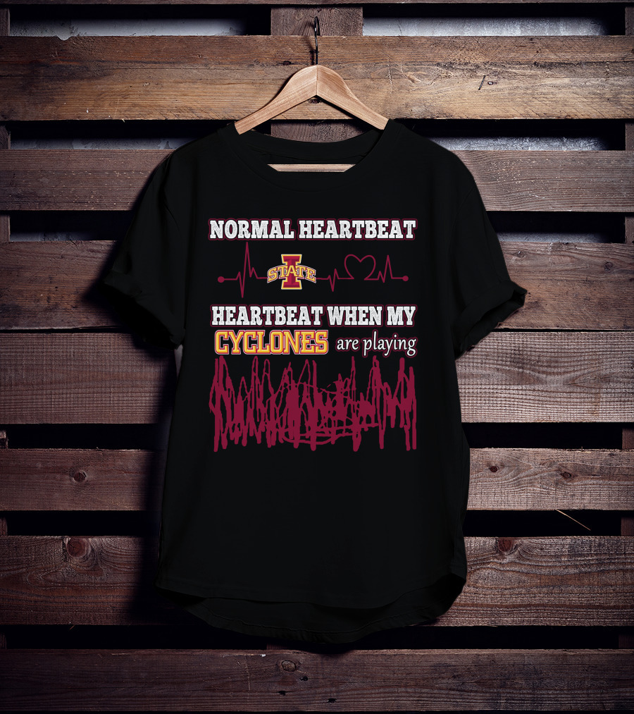 Normal Heartbeat Iowa State Heartbeat When My Cyclones Are Playing T-Shirt
