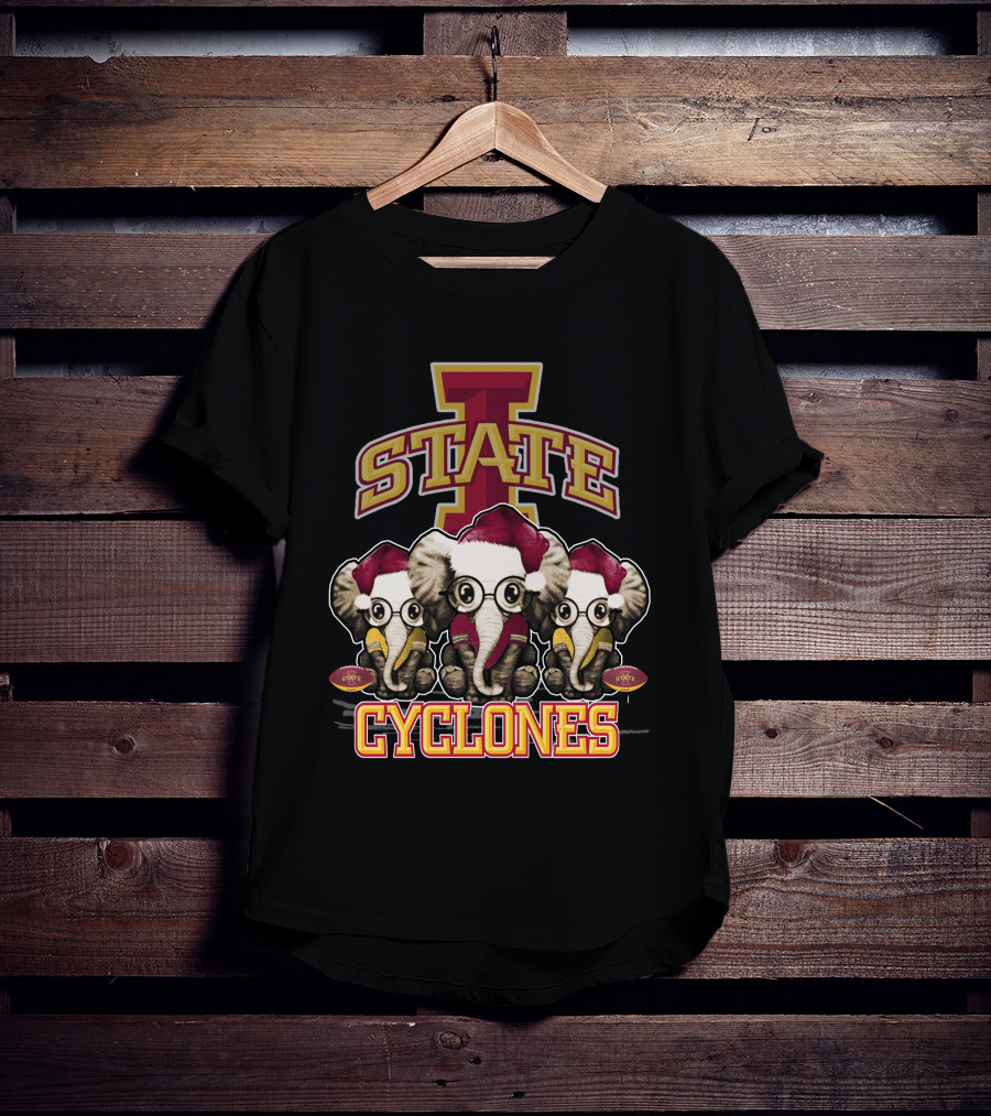 Iowa State Cyclones Elephants Christmas Fan T-Shirt