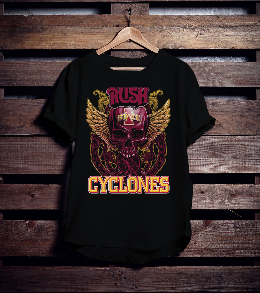 Rush Iowa State Cyclones Skull Wings T-Shirt