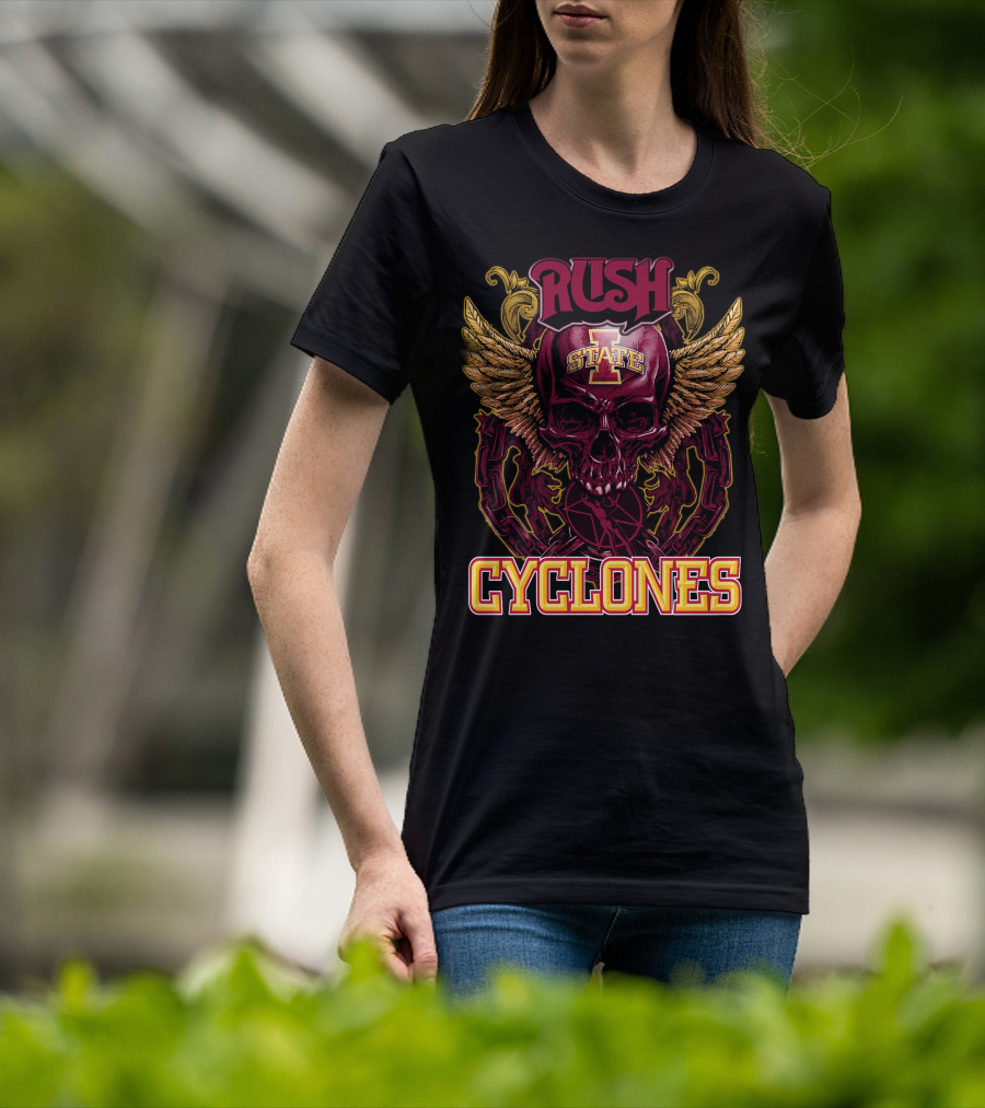 Rush Iowa State Cyclones Skull Wings T-Shirt