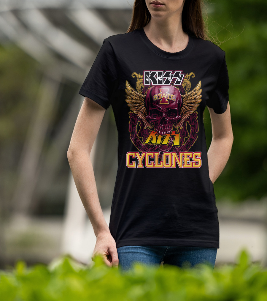 KISS Iowa State Cyclones Skull Wings T-Shirt