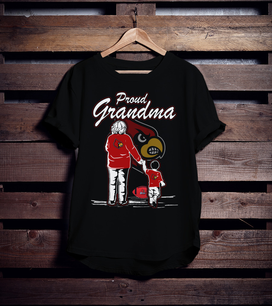 Proud Grandma Louisville Cardinals Football Family Cardinals T-Shirt