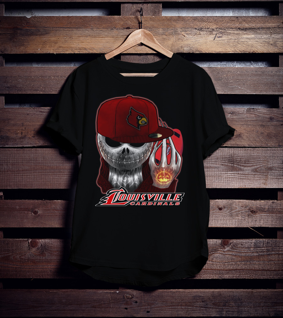 Jackskull Louisville Cardinals Halloween Pumpkin T-Shirt