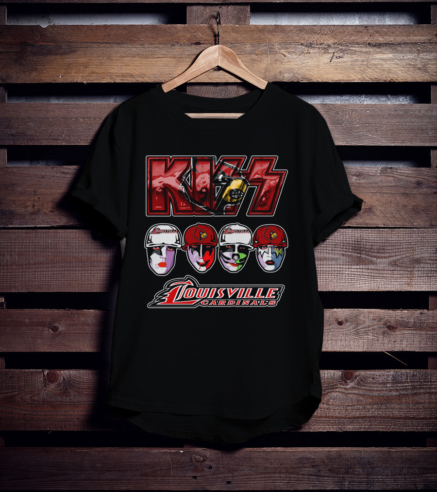 KISS Louisville Cardinals Faces T-Shirt