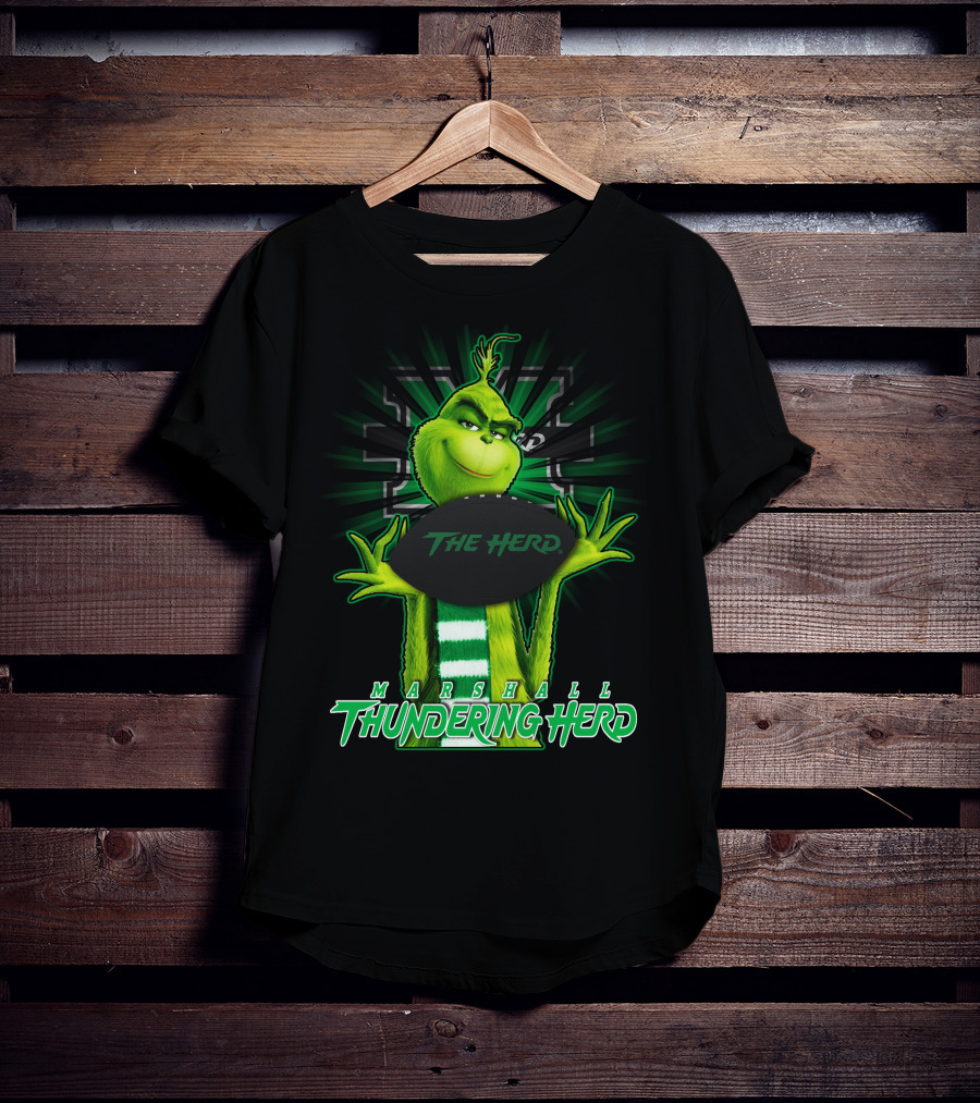 Marshall Thundering Herd Grinch The Herd T-Shirt
