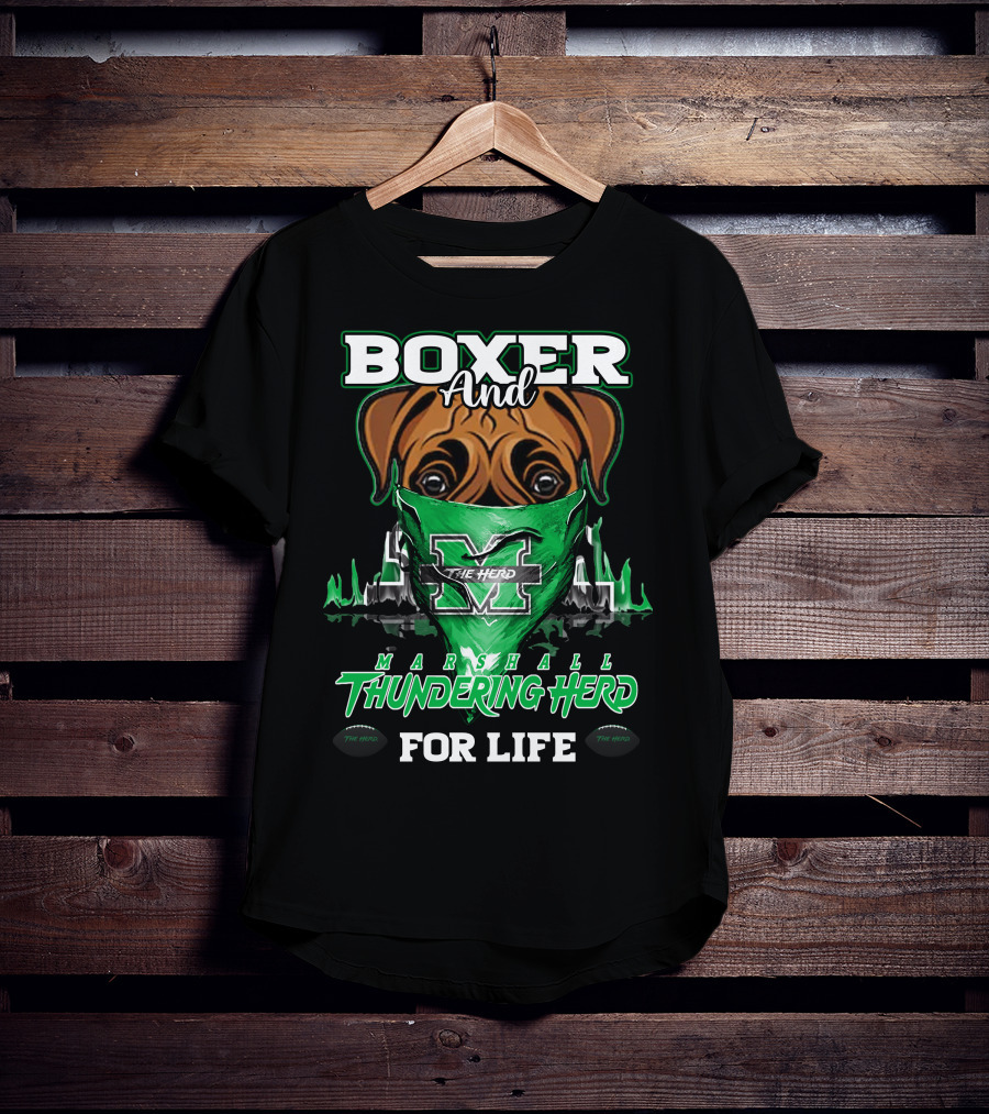 Boxer And Marshall Thundering Herd For Life The Herd T-Shirt