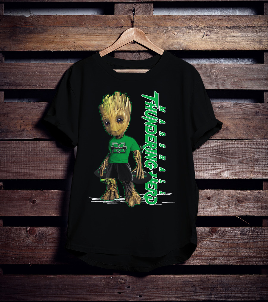 Groot Marshall Thundering Herd M Logo Character T-Shirt