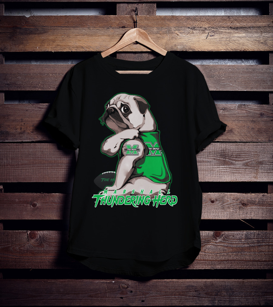 Marshall Thundering Herd Pug Mascot The Herd T-Shirt