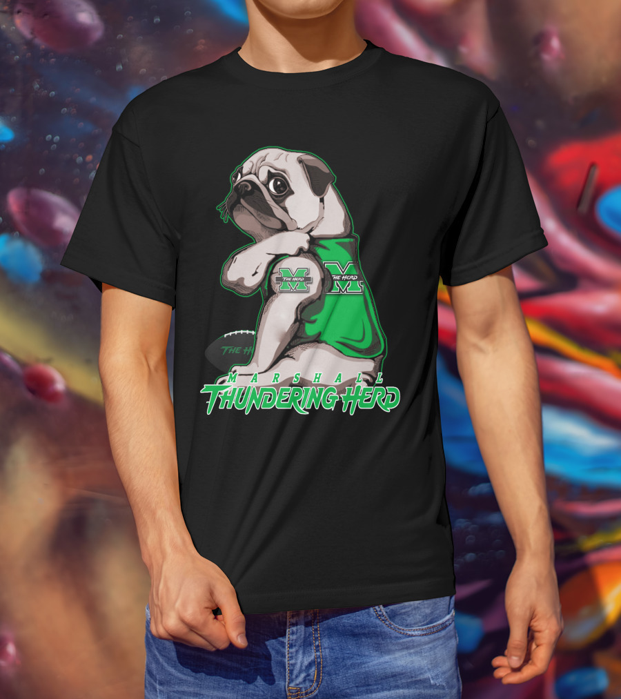 Marshall Thundering Herd Pug Mascot The Herd T-Shirt