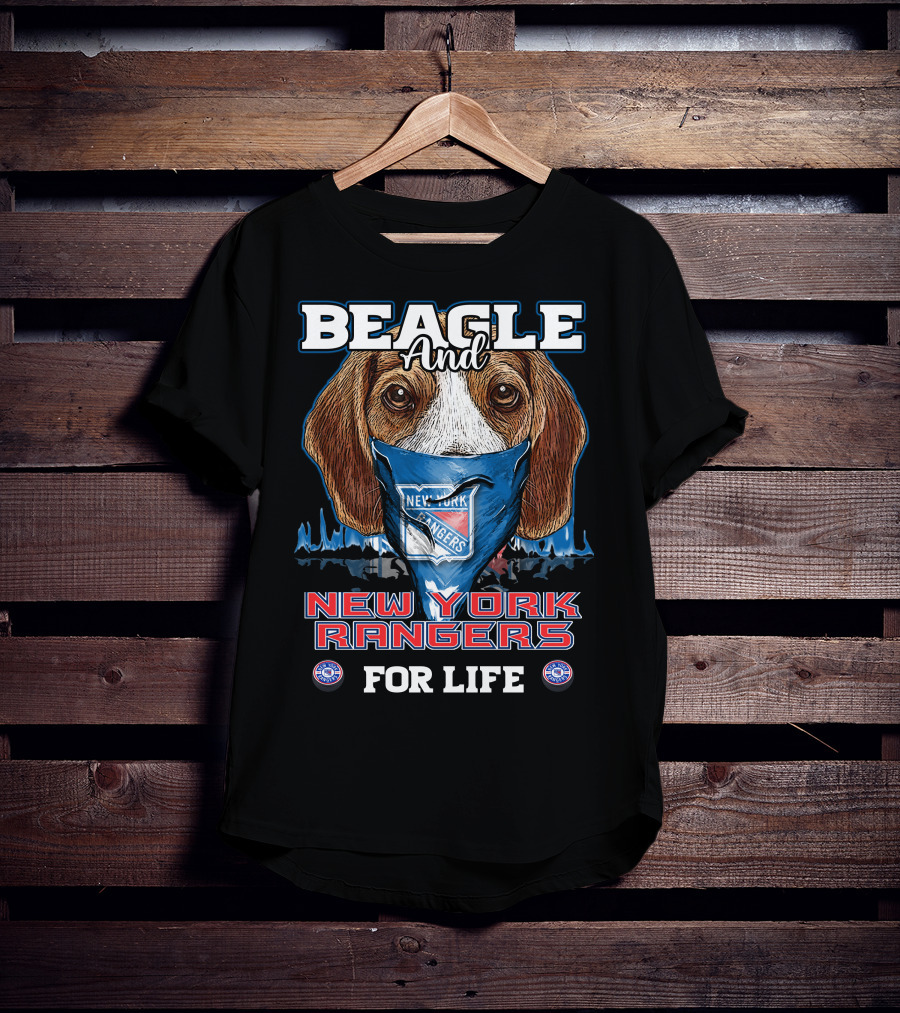Beagle And New York Rangers For Life T-Shirt