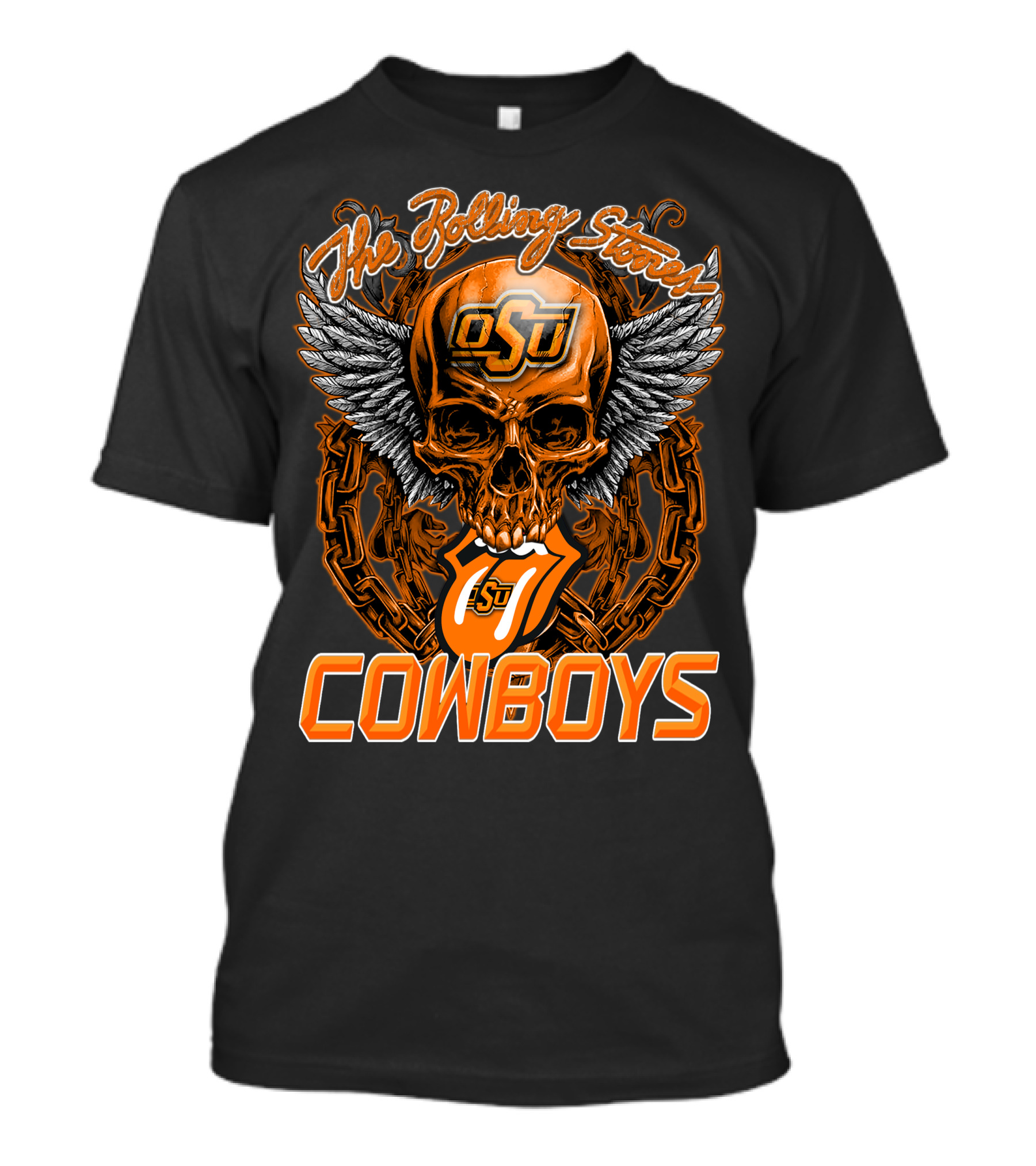 The Rolling Stones Osu Cowboys Skull Wings T-Shirt