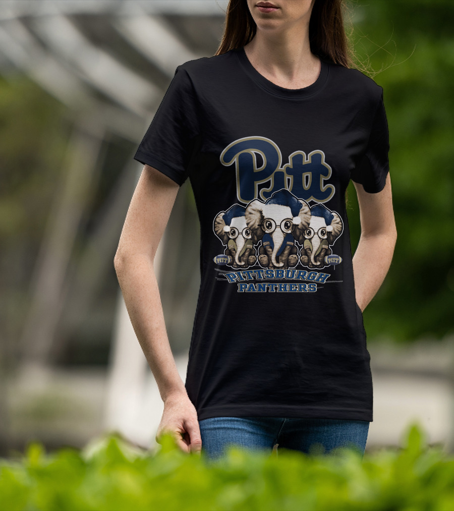 Pitt Panthers Pittsburgh Elephants Xmas T-Shirt