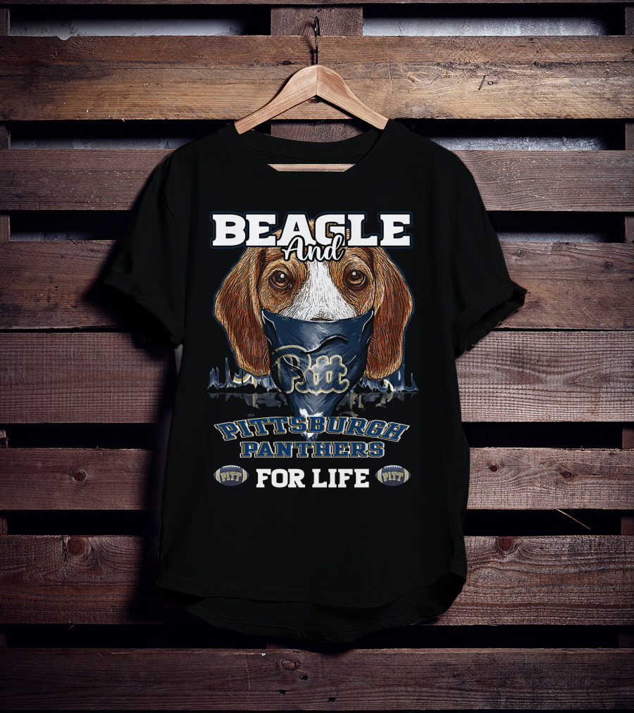 Beagle And Pittsburgh Panthers Pitt For Life T-Shirt