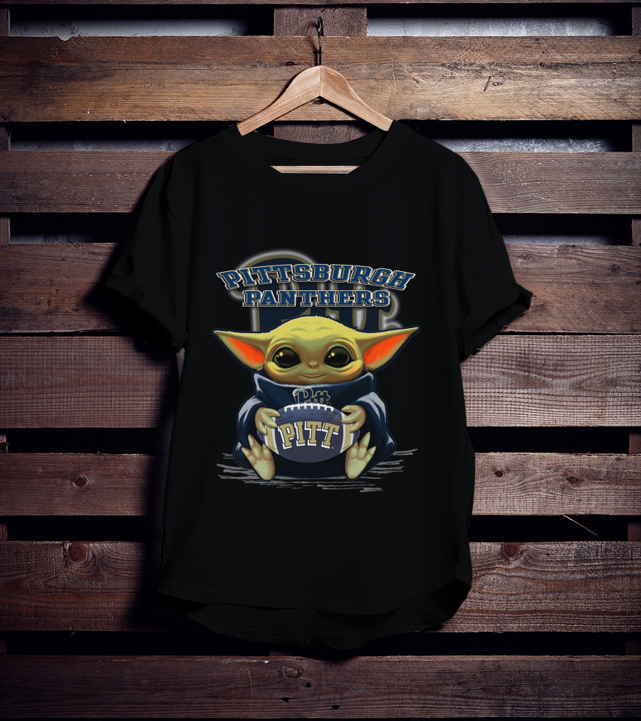 Pittsburgh Panthers Yoda Holding Pitt Football T-Shirt