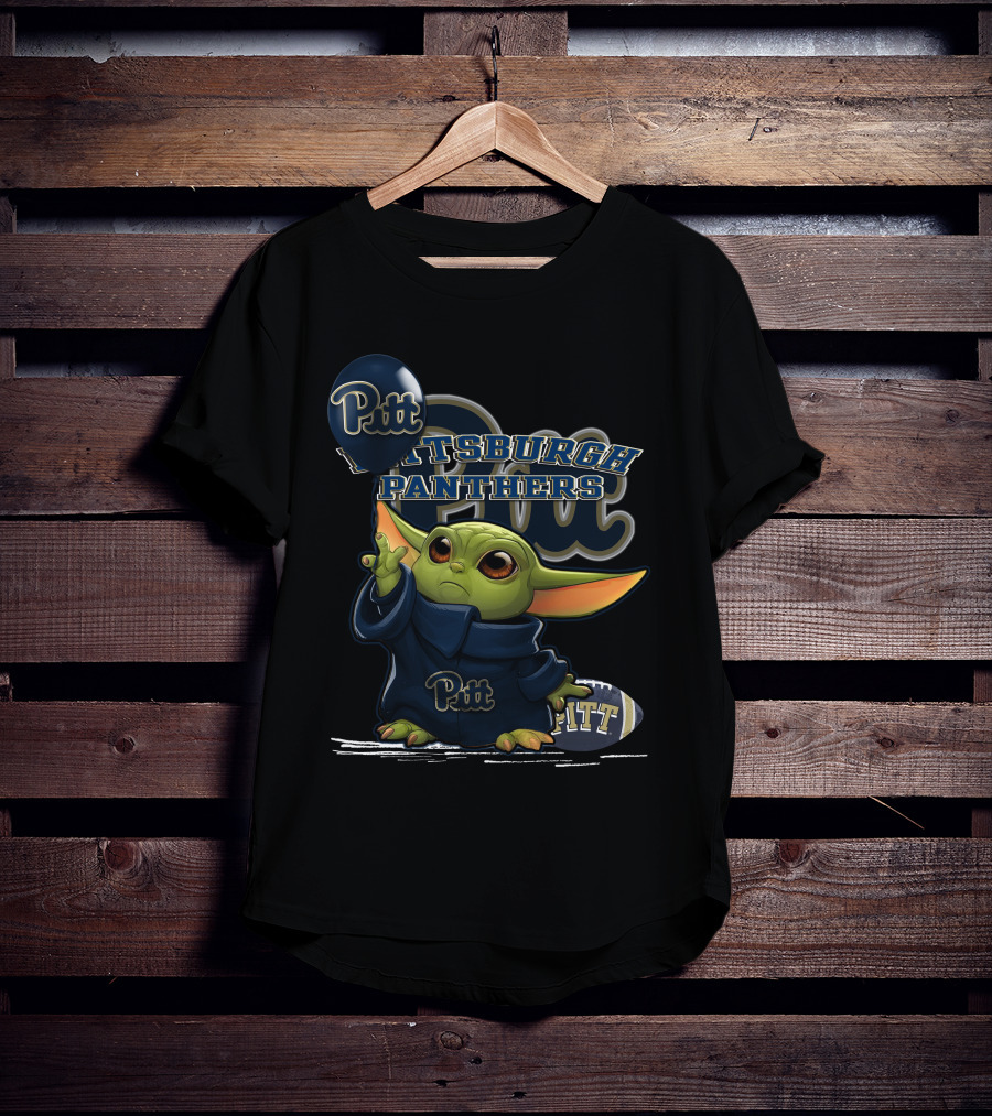 Pitt Pittsburgh Panthers Yoda Football T-Shirt