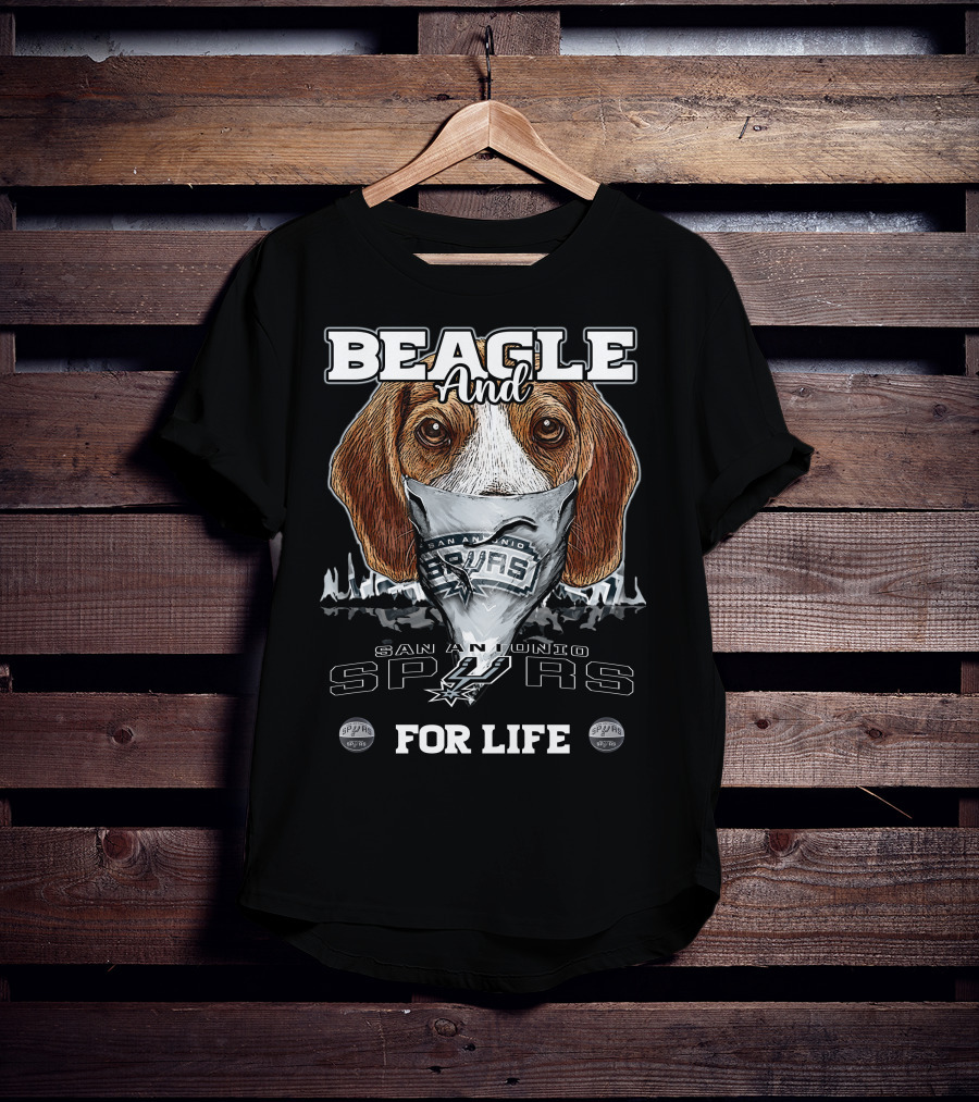 Beagle And San Antonio Spurs For Life T-Shirt