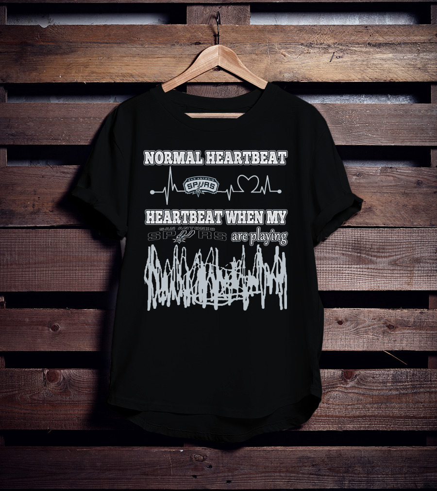 Normal Heartbeat Heartbeat When My San Antonio Spurs Are Playing T-Shirt