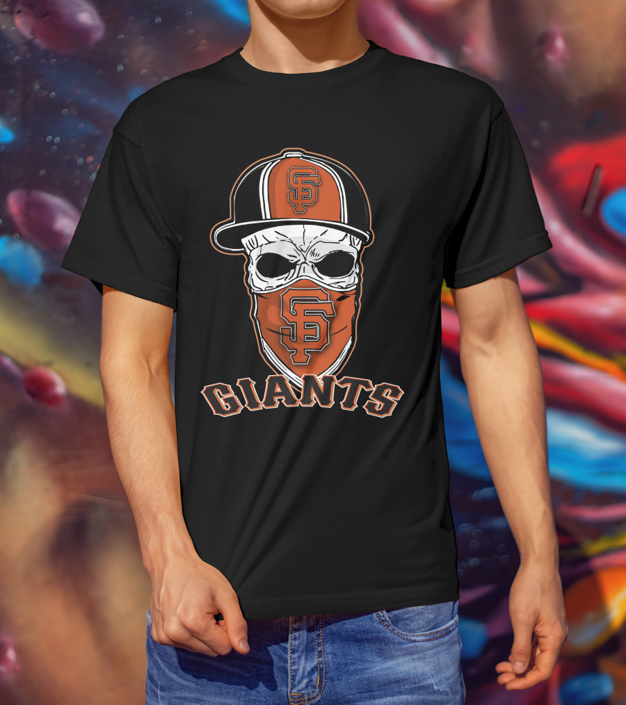 San Francisco Giants Skull Hat Bandana T-Shirt