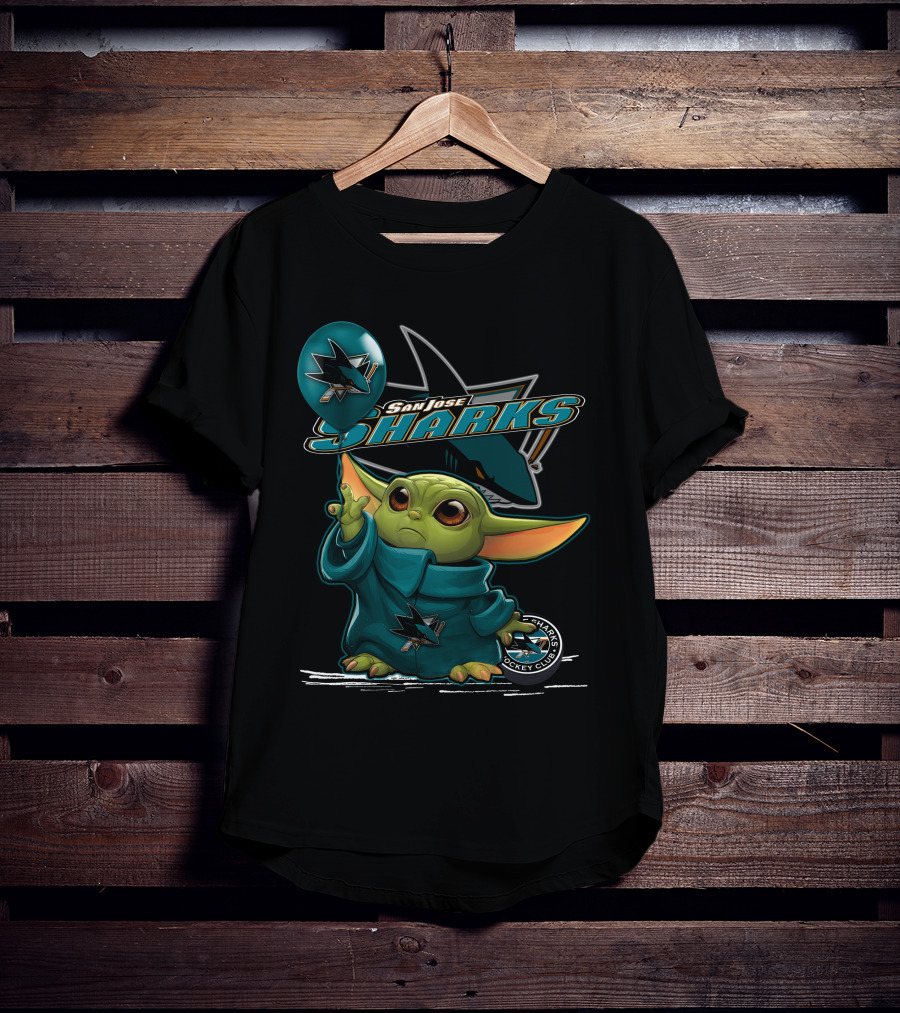 San Jose Sharks Yoda Hockey Club Balloon T-Shirt