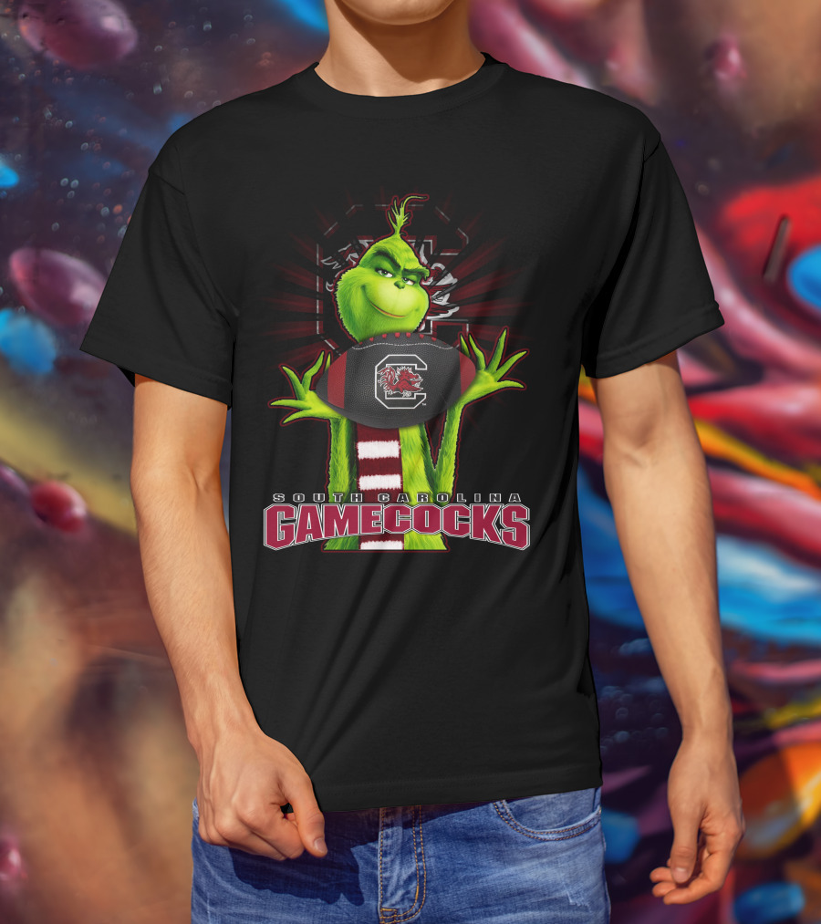 Grinch South Carolina Gamecocks Football Fan T-Shirt