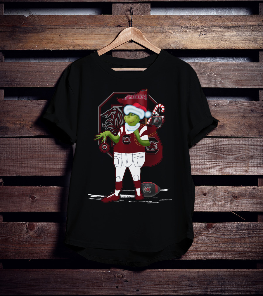Grinchxmas Gamecocks Holiday Cheer South Carolina Football Fan Gear T-Shirt