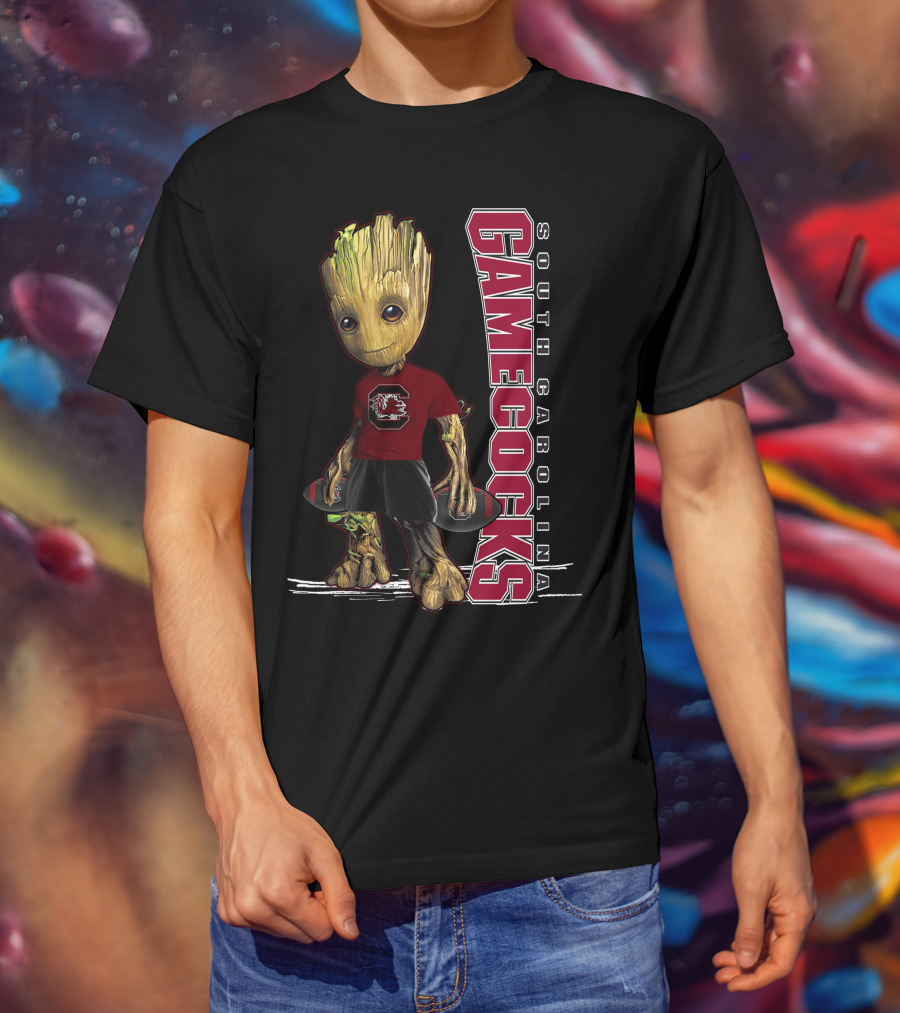 Groot South Carolina Gamecocks Fan With University T-Shirt