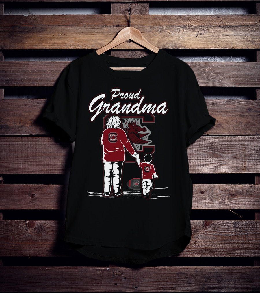 Proud Grandma South Carolina Gamecocks Football Fan Family T-Shirt