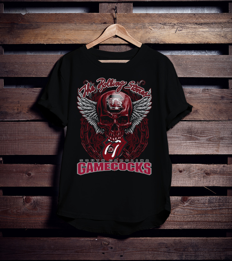 The Rolling Stones South Carolina Gamecocks Skull Wings T-Shirt