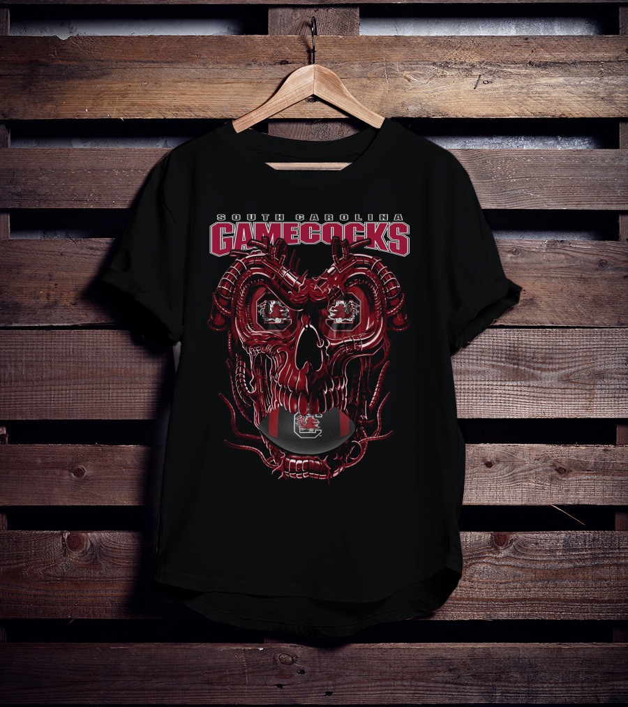 South Carolina Gamecocks Dragonskull Football T-Shirt