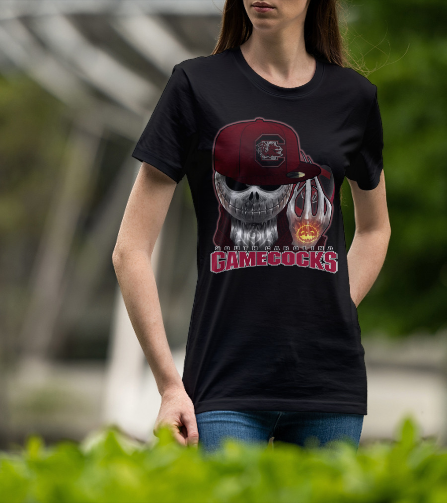 South Carolina Gamecocks Jackskull Halloween T-Shirt