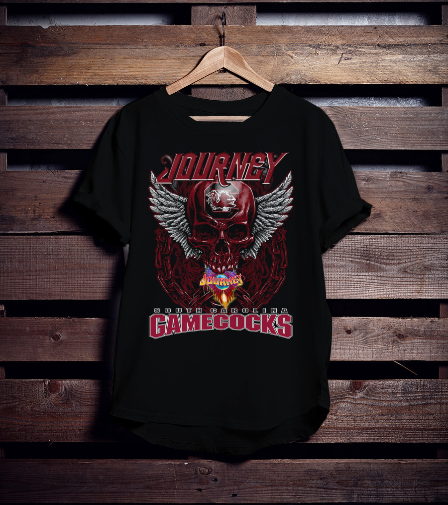 Journey South Carolina Gamecocks Skull Wings T-Shirt