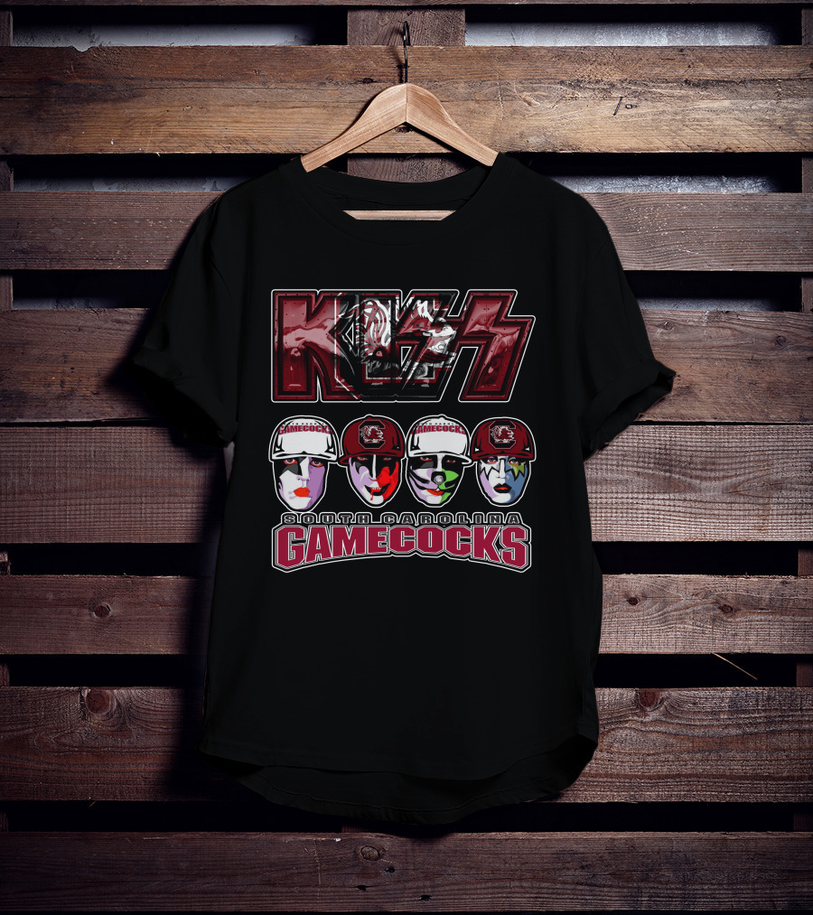 KISS South Carolina Gamecocks Face Paint Football Fans T-Shirt