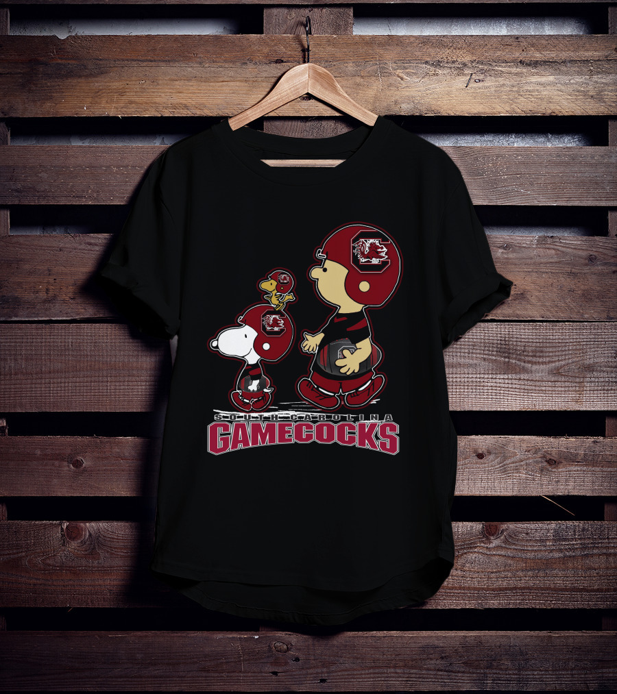 Snoopy Woodstock South Carolina Gamecocks Football Team T-Shirt