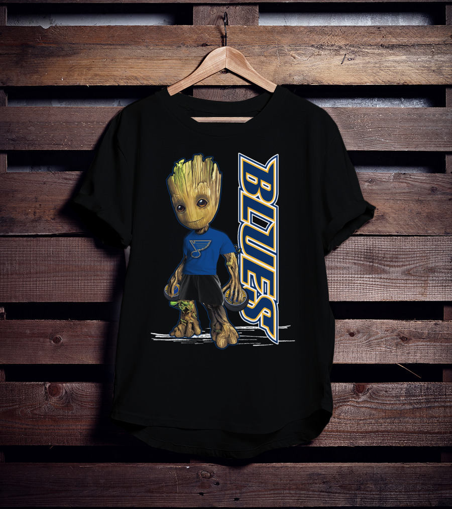 Groot St. Louis Blues NHL Character Crossover T-Shirt
