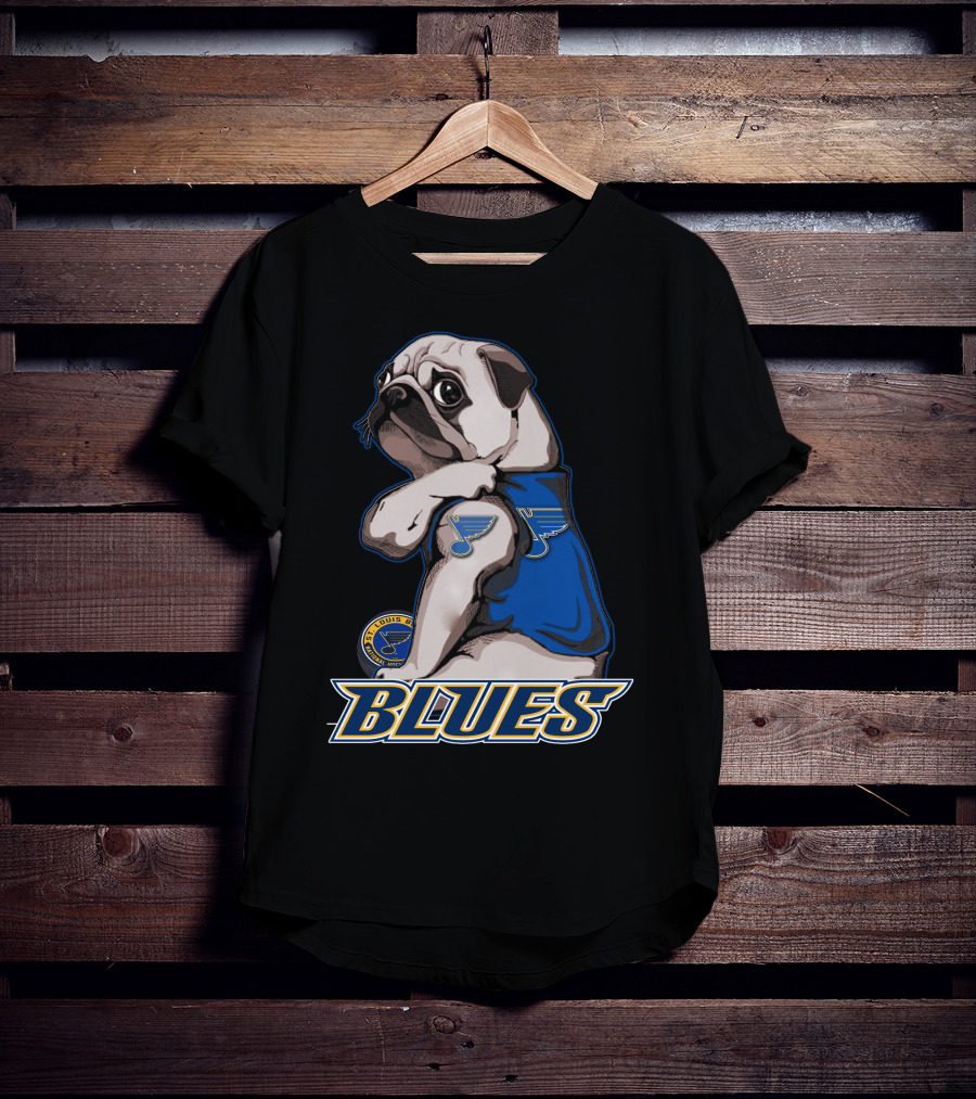 Pug St. Louis Blues Hockey Fan T-Shirt