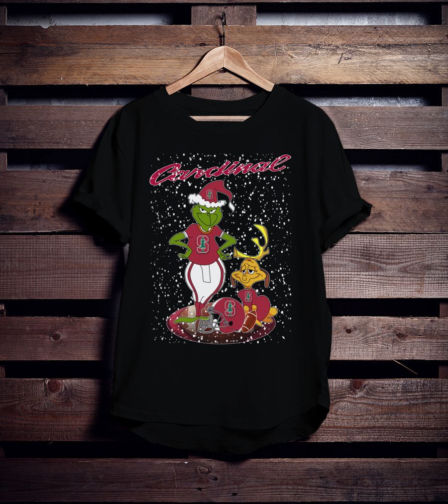 Grinchxmas Cardinal Stanford Football Holiday T-Shirt
