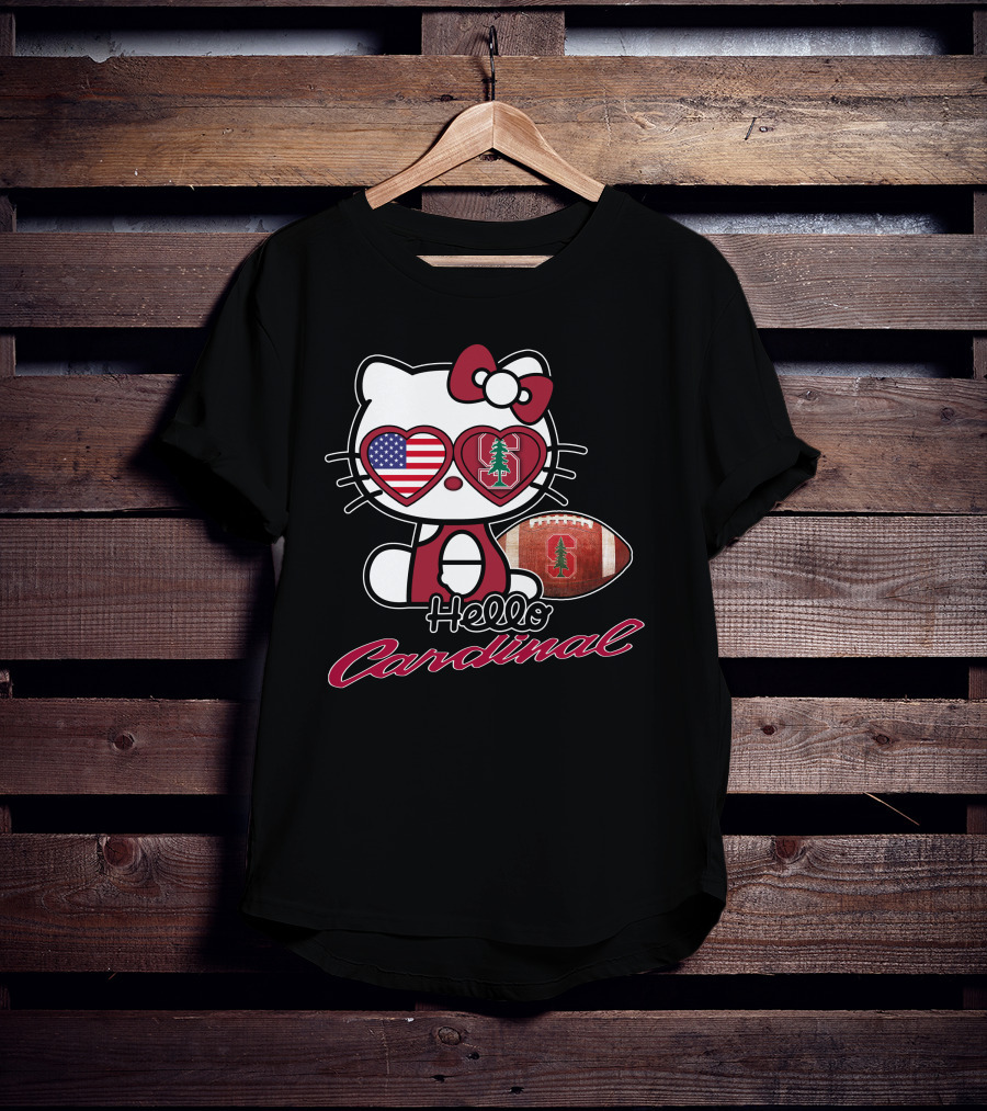 Hello Kitty Stanford Cardinal Football USA T-Shirt